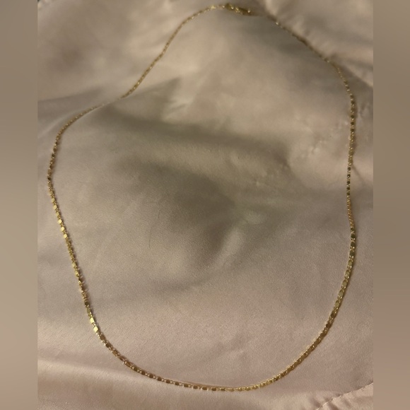 Jewelry - Stamped 18K Gold Plated Thin Box Chain Necklace NWT